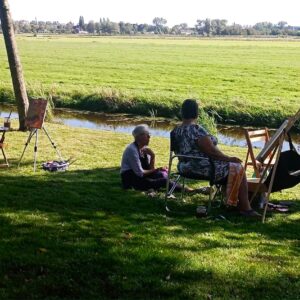 Workshop Buiten Schilderen bij het Kerkje van Krommeniedijk